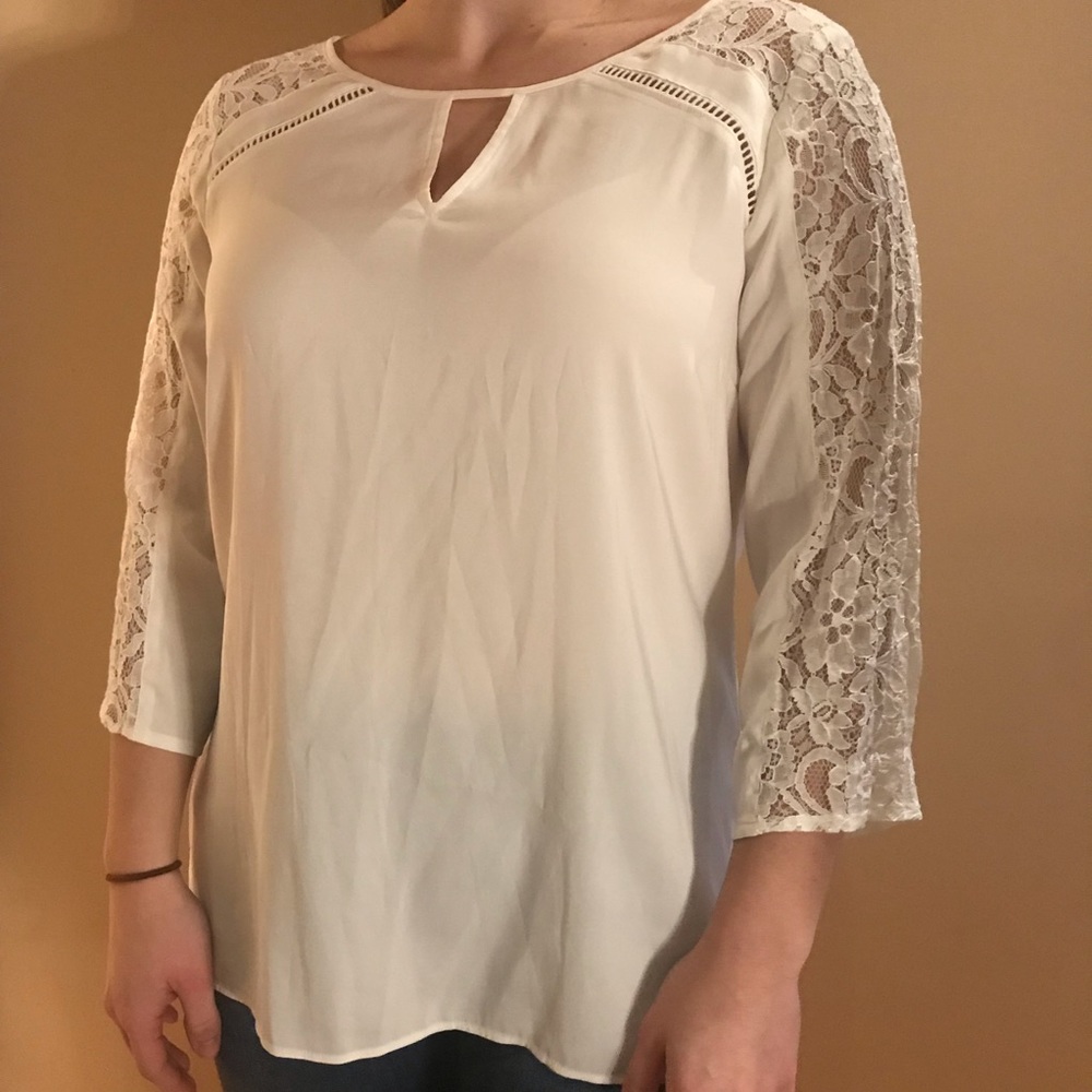 Express white lace blouse